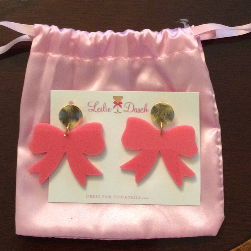 Dress for Cocktails pink and gold earrings